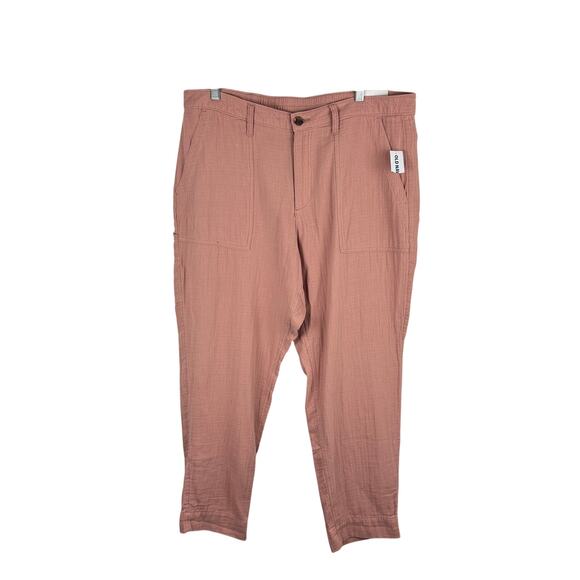 NWT Old Navy Slouchy Cropped Cotton Pants - Picture 2 of 6